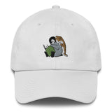 Sheba Drawing Penguin & Cat Dad Hat | CityCaps.Co